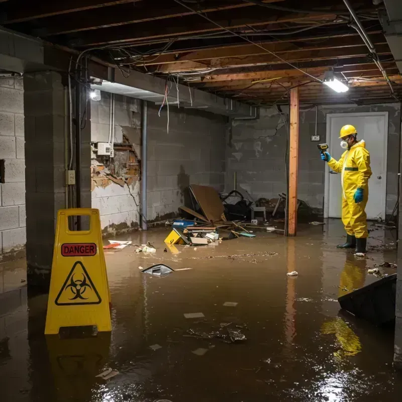 Flooded Basement Electrical Hazard in Sappington, MO Property